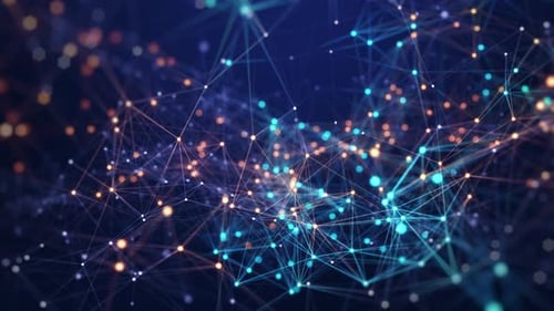 Abstract Digital Network Connection Plexus Background Loop