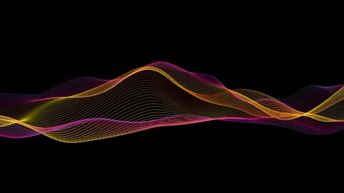 Colorful Flowing Abstract Wavy Lines Background Animation