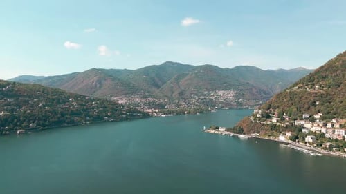 Aerial View of the Lake Como Italy