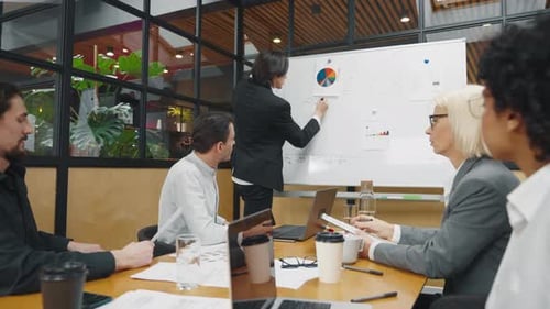 Business Professionals at Presentation in Modern Office