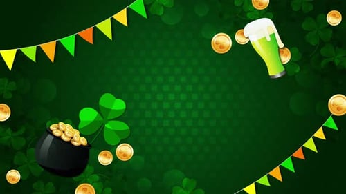 St Patricks Day Background Loop