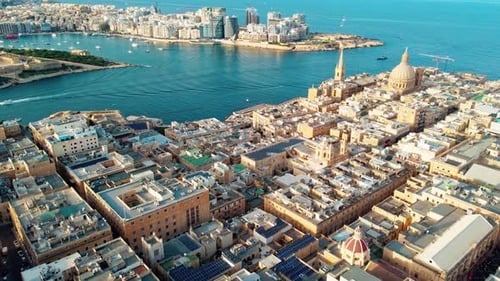 Malta Valletta aerial view Limestone Charm and Mediterranean Luxury