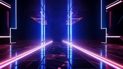 Futuristic Neon Corridor (5)
