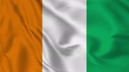Ivory Coast Waving Flag Background
