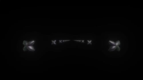 Abstract flower petals dynamically moving in dark space video