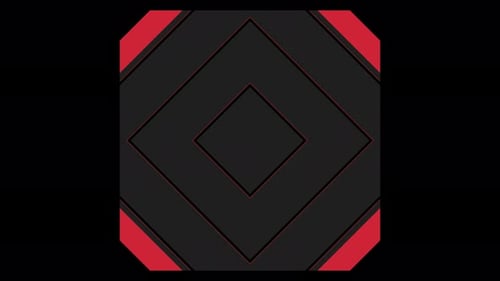 Geneva Collection: Concentric expansion of red colored diamonds from center moving out on a dark bac