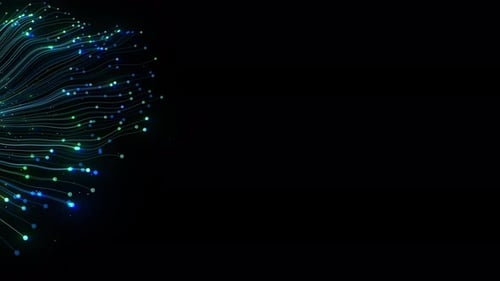 Abstract Digital Data Flow Lines Animation