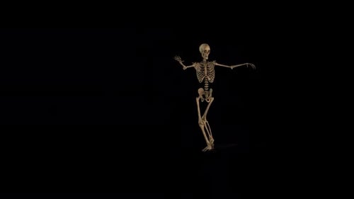 3D Animated Dancing Skeleton for Halloween Celebrations