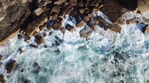 Ocean Waves Coming In With Tide
