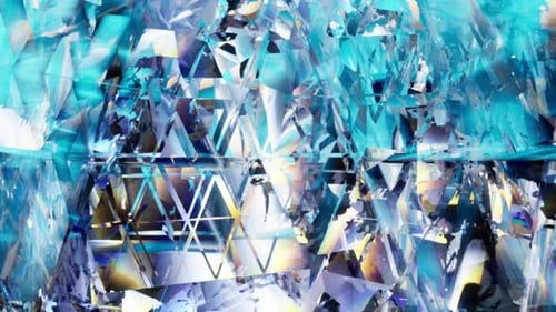 Abstract Crystal Shards Light Refractions Dynamic Background