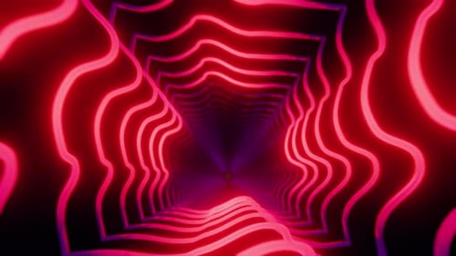 Bunte Animationsschleife mit leuchtenden Lichthintergrund 3D