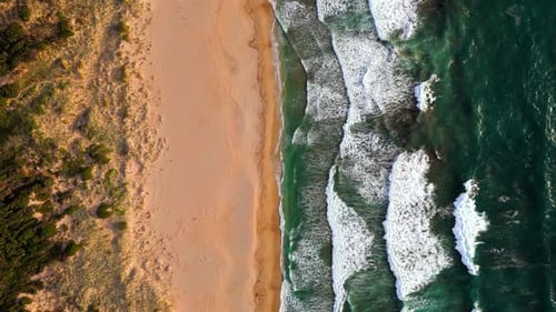 The Beach Displays a Serene Landscape with Golden Sands Calming Waves Italy