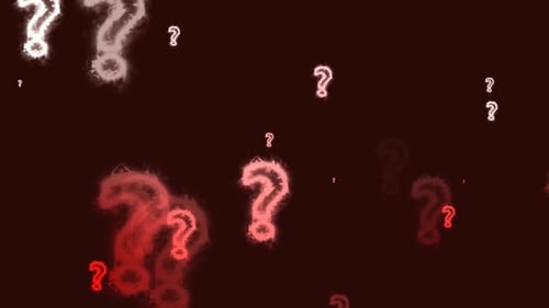 Animated Glowing Question Marks Loop