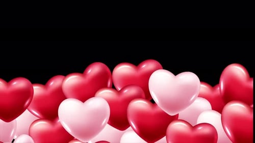 Heart Balloon Transition 4K Alpha Channel