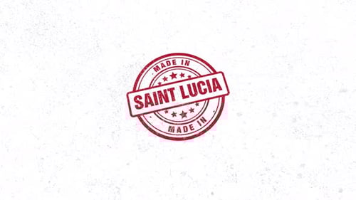 Made In Saint Lucia Rubber Stamp