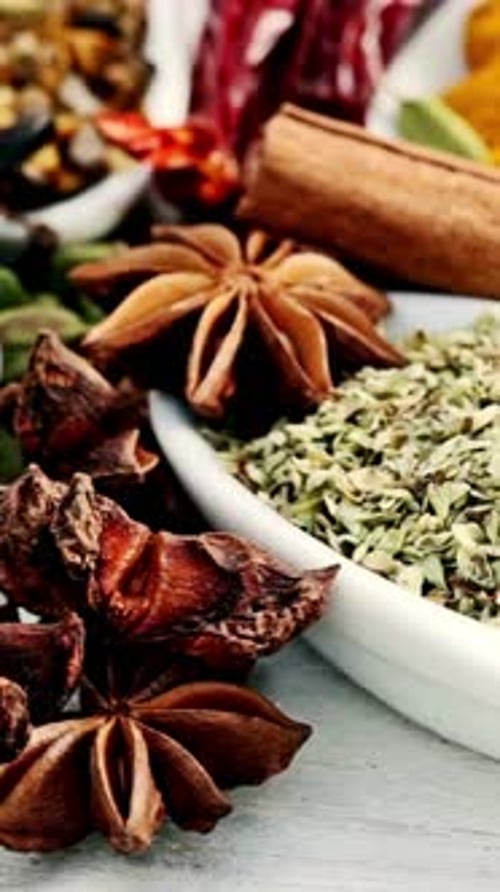 Vertical View Of Mixed Spice