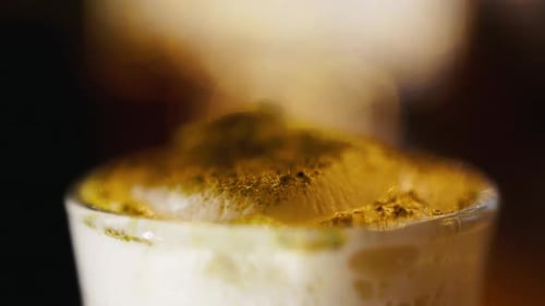 Closeup View of a Cup of Ice Cream on a Table Delicious Comfort Food