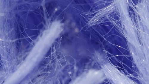 Knitted Warm Blue Blanked Scarf Macro Close Up Texture Cozy Warm Composition of Wool Fabric Texture