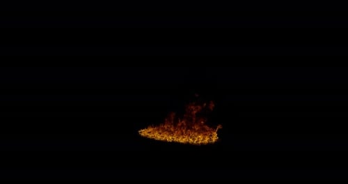 Ignite Sammlung: Ein großer Bereich, der in der Mitte auf dunklem Hintergrund von Feuer umgeben ist, aufgenommen in 4K mit 60 Bildern pro Sekunde