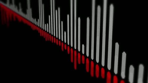 Visualizing Audio Through Sound Wave Patterns in Contrasting Colors