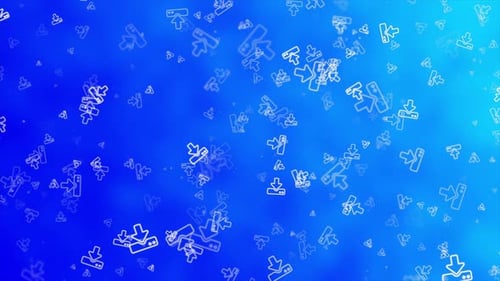 Floating Technology Icons Seamless Loop Background Animation