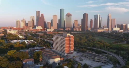Aerial View of Houston Texas Skyline During Daytime