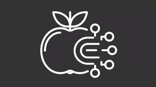Internet of food white line animation