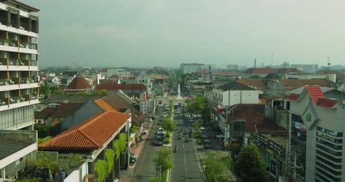Yogyakarta, 12. März 2021, Luftaufnahme des Yogyakarta-Denkmals