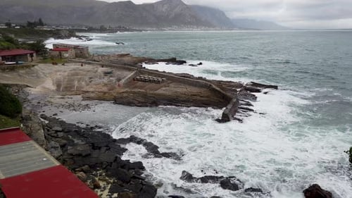 View of the old harbor at Hermanus, South Africa