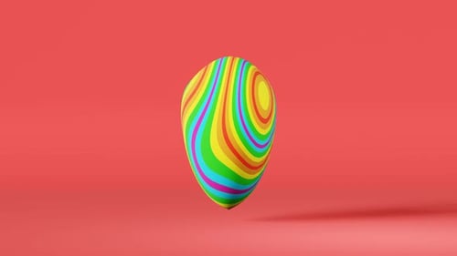 LGBT rainbow heart 3D animation loop 4K. Pride freedom concept Transgender community colorful symbol