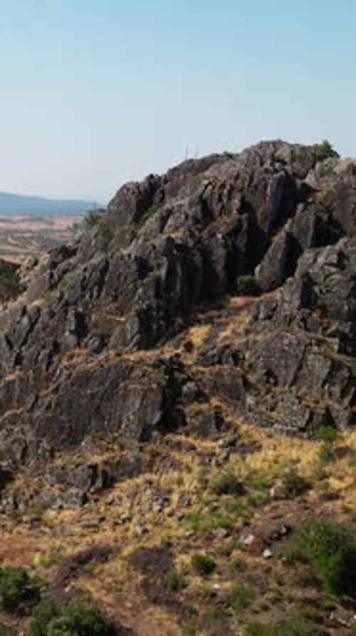 Aerial Vertical View of High Mountains