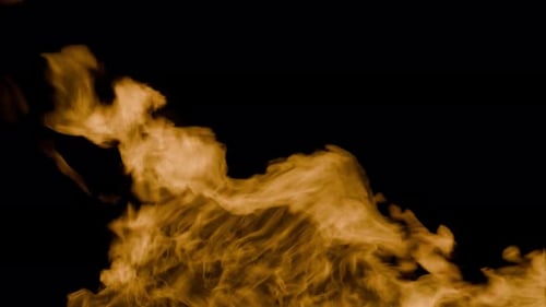 Flammenanimation. Feuer. Eine mächtige, lodernde Flamme. Eine Feuersbrunst
.