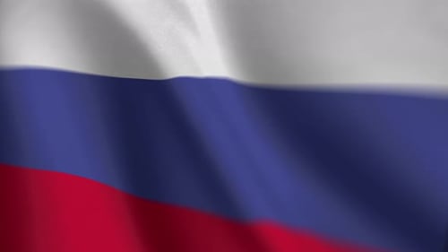 Waving Russian Flag Animation