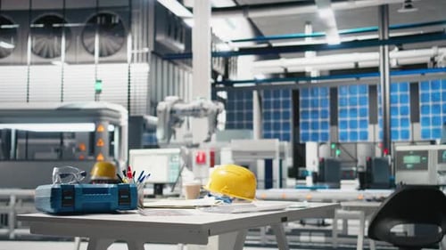 Processus de fabrication de cellules solaires de haute technologie avec bureau vide et équipement de sécurité
