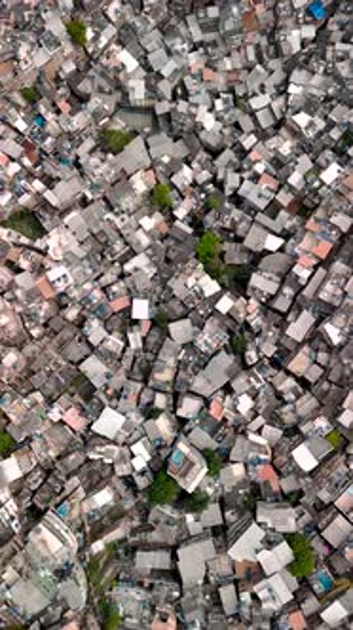 Drone Top Down View Favela Rocinha Rio de Janeiro Endless Houses