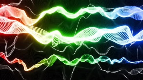Dynamic Glowing Energy Waves Abstract Background Animation