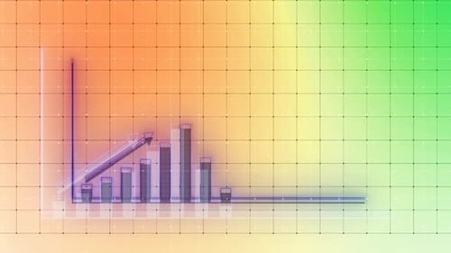Colorful Gradient Business Growing Graph Chart Report