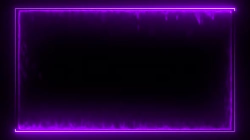 Purple Neon Rectangle Border Loop V19