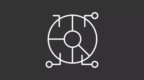 Pie chart white line animation