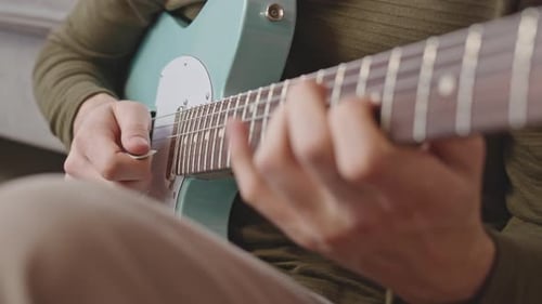 Hands Playing Electric Guitar