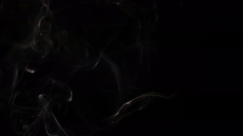 Abstract Smoke Rising on Black Background
