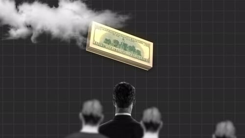 Dollar Falling Collage Animation 4K