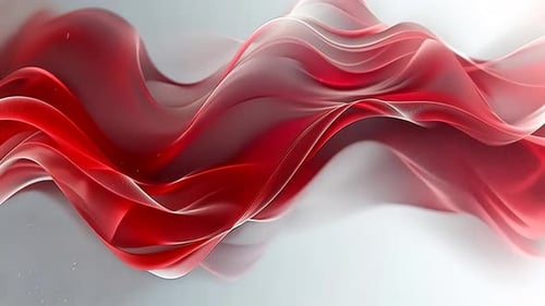 Abstract flowing crimson fabric