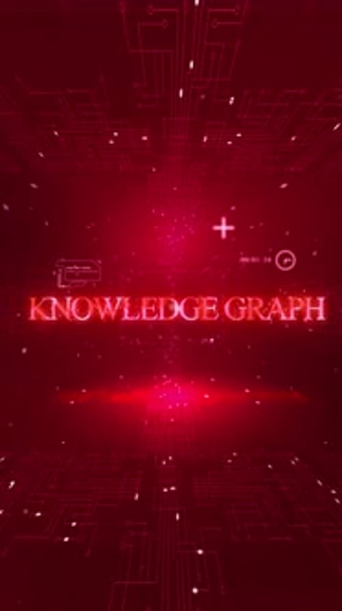 Knowledge Graph Words In Ai On Digital Background