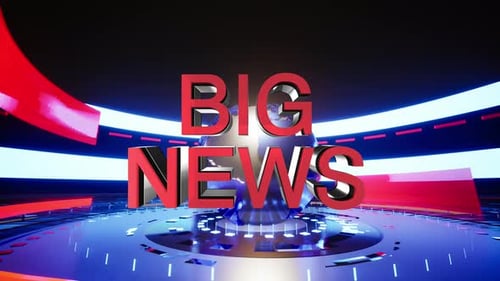 Dynamic 3D Big News Intro with Rotating Globe Animation