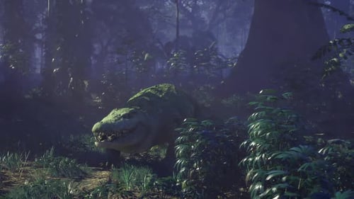 Mystic Swamp Predator Un prédateur silencieux qui se cache sous une verdure marécageuse