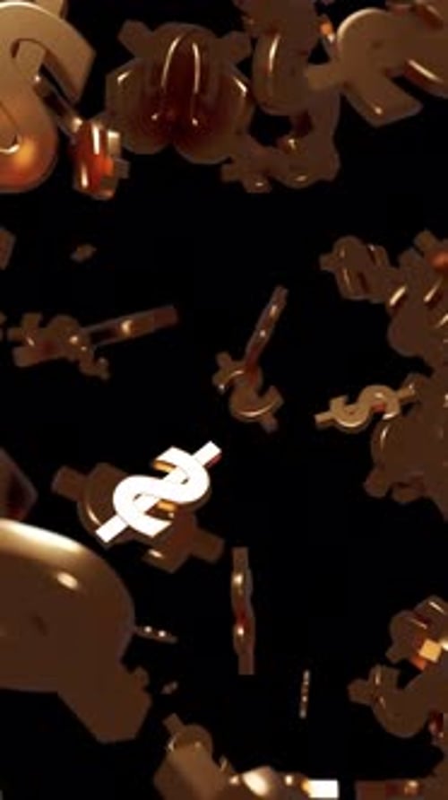 Dollar Symbols Vertical Loop On Alpha