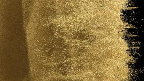 Shimmering Golden Glitter Particles Transition Reveal