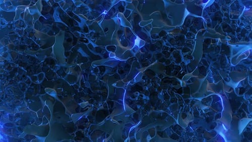 Abstract Fluid Blue Energy Field Looping Background