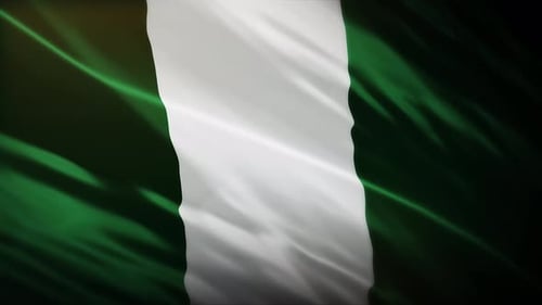 Dynamic Waving Nigerian Flag Realistic Animation
